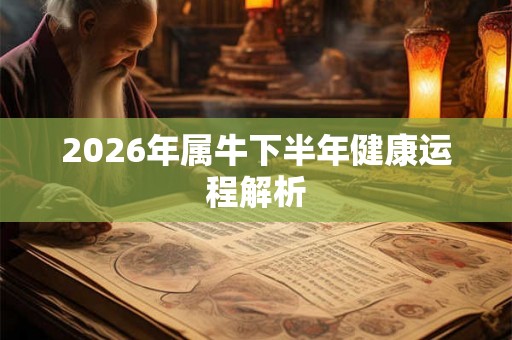 2026年属牛下半年健康运程解析