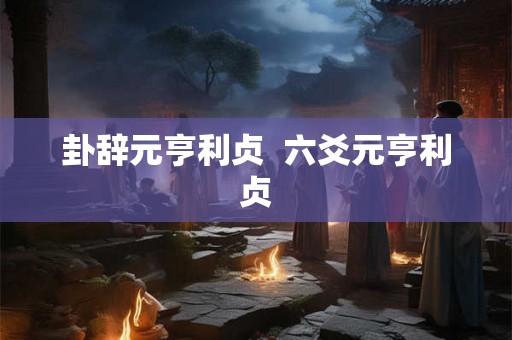 卦辞元亨利贞  六爻元亨利贞