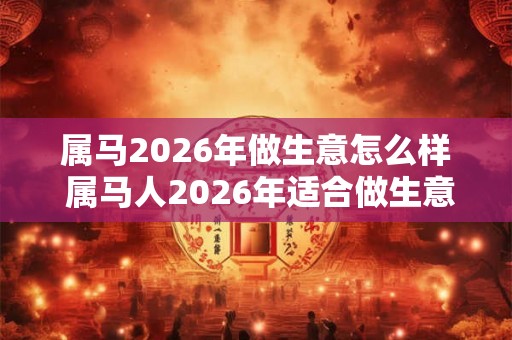 属马2026年做生意怎么样 属马人2026年适合做生意吗