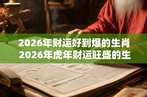 2026年财运好到爆的生肖 2026年虎年财运旺盛的生肖 2026年财运好到爆的生肖 2026年虎年财运旺盛的生肖