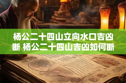 杨公二十四山立向水口吉凶断 杨公二十四山吉凶如何断