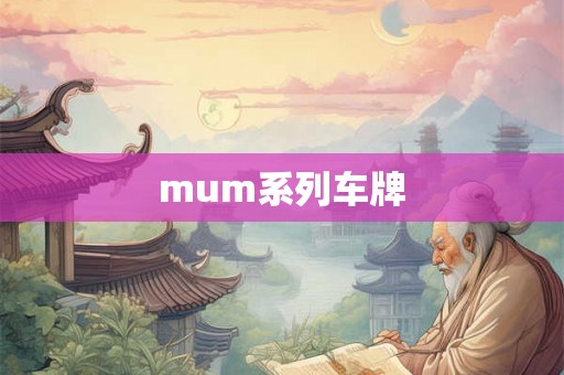 mum系列车牌 mum系列车牌