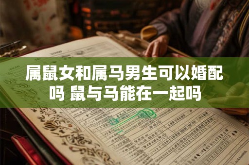 属鼠女和属马男生可以婚配吗 鼠与马能在一起吗 属鼠女和属马男生可以婚配吗 鼠与马能在一起吗