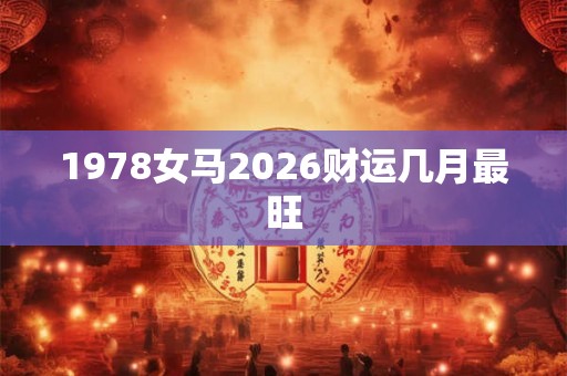 1978女马2026财运几月最旺