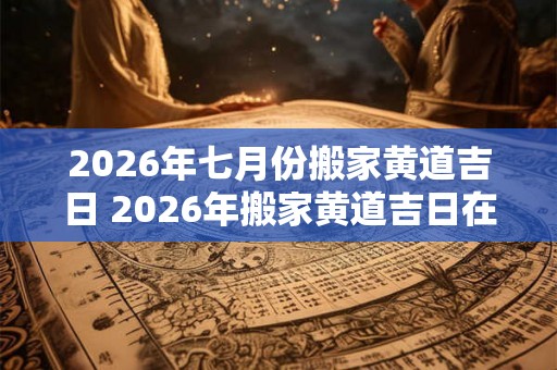 2026年七月份搬家黄道吉日 2026年搬家黄道吉日在七月吗