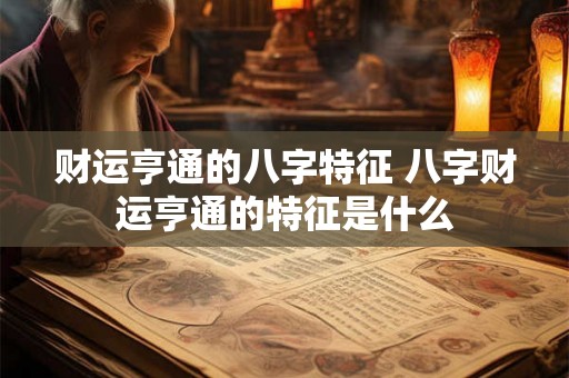 财运亨通的八字特征 八字财运亨通的特征是什么 财运亨通的八字特征 八字财运亨通的特征是什么