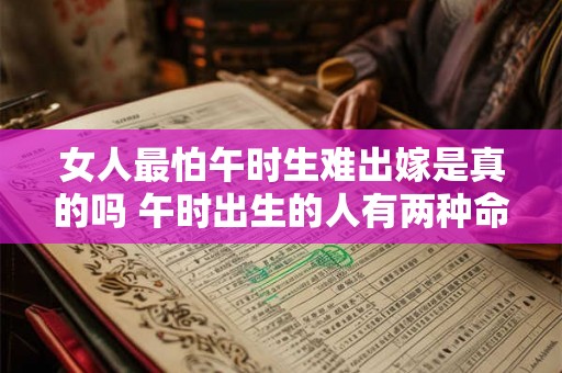 女人最怕午时生难出嫁是真的吗 午时出生的人有两种命