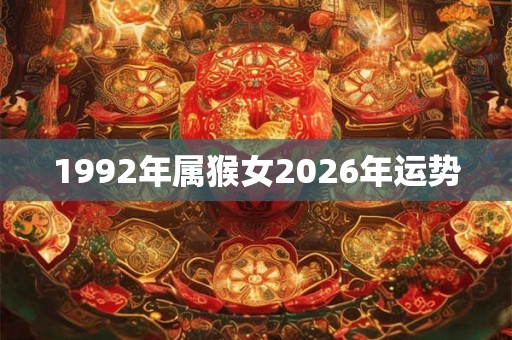 1992年属猴女2026年运势
