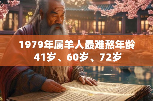 1979年属羊人最难熬年龄 41岁、60岁、72岁