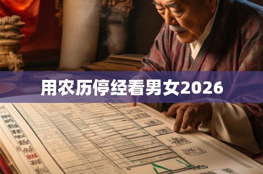 用农历停经看男女2026