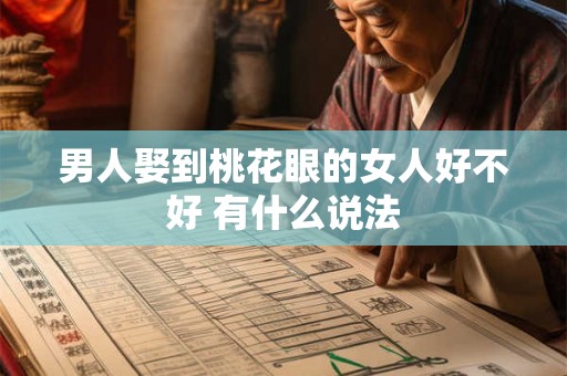 男人娶到桃花眼的女人好不好 有什么说法