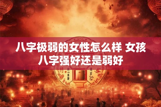 八字极弱的女性怎么样 女孩八字强好还是弱好