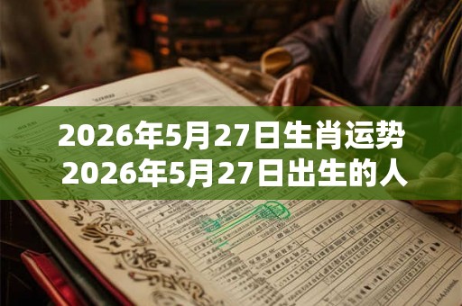 2026年5月27日生肖运势 2026年5月27日出生的人属什么生肖他们在2026年的运势如何