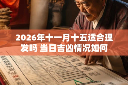 2026年十一月十五适合理发吗 当日吉凶情况如何 2026年十一月十五适合理发吗 当日吉凶情况如何