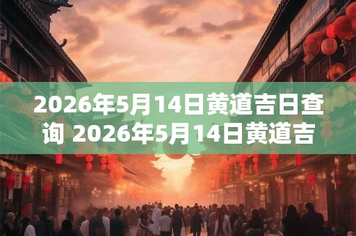 2026年5月14日黄道吉日查询 2026年5月14日黄道吉日是哪天 2026年5月14日黄道吉日查询 2026年5月14日黄道吉日是哪天