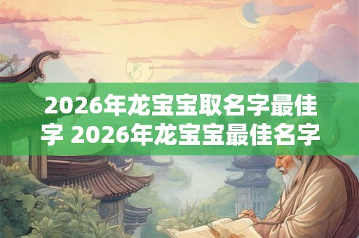 2026年龙宝宝取名字最佳字 2026年龙宝宝最佳名字 2026年龙宝宝取名字最佳字 2026年龙宝宝最佳名字