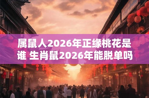 属鼠人2026年正缘桃花是谁 生肖鼠2026年能脱单吗