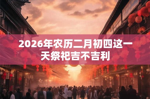 2026年农历二月初四这一天祭祀吉不吉利