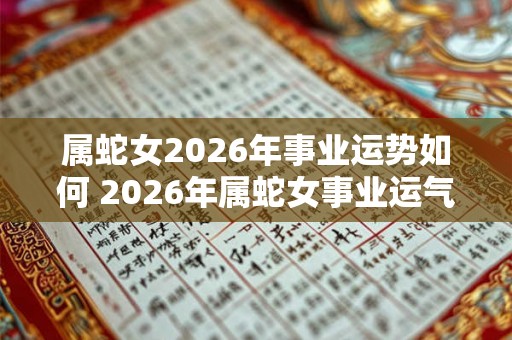 属蛇女2026年事业运势如何 2026年属蛇女事业运气