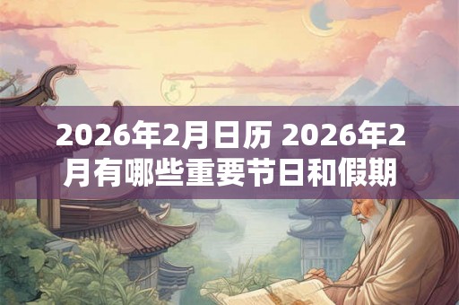 2026年2月日历 2026年2月有哪些重要节日和假期