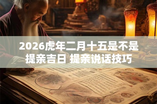2026虎年二月十五是不是提亲吉日 提亲说话技巧