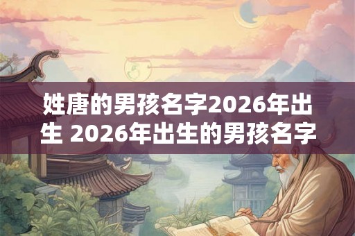 姓唐的男孩名字2026年出生 2026年出生的男孩名字姓唐 姓唐的男孩名字2026年出生 2026年出生的男孩名字姓唐