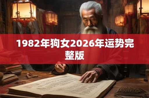 1982年狗女2026年运势完整版 1982年狗女2026年运势完整版