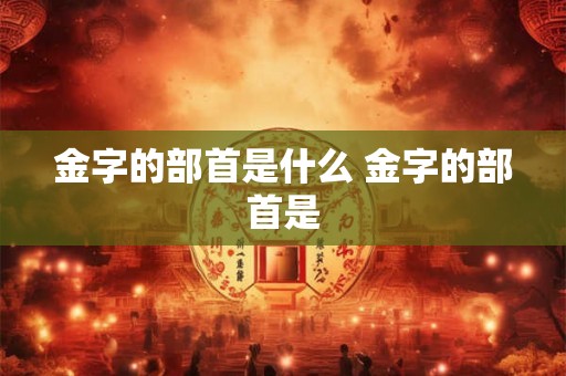 金字的部首是什么 金字的部首是