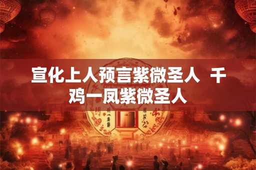 宣化上人预言紫微圣人  千鸡一凤紫微圣人
