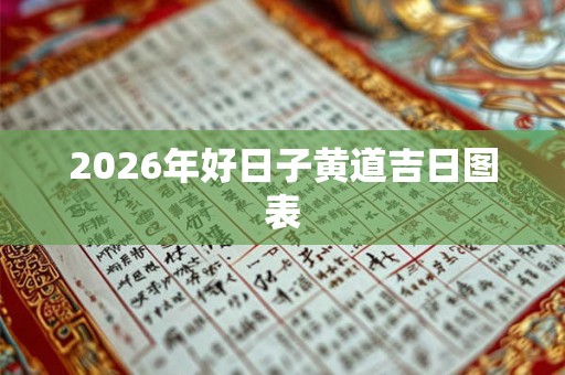 2026年好日子黄道吉日图表