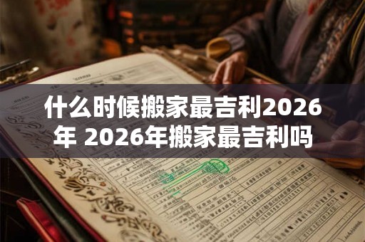 什么时候搬家最吉利2026年 2026年搬家最吉利吗