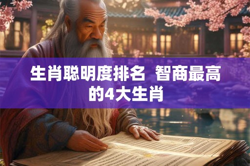 生肖聪明度排名 智商最高的4大生肖 生肖聪明度排名 智商最高的4大生肖