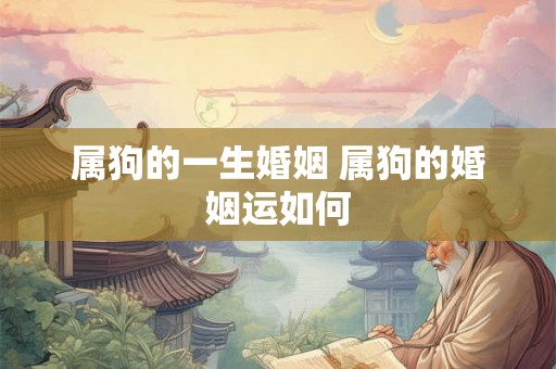 属狗的一生婚姻 属狗的婚姻运如何 属狗的一生婚姻 属狗的婚姻运如何