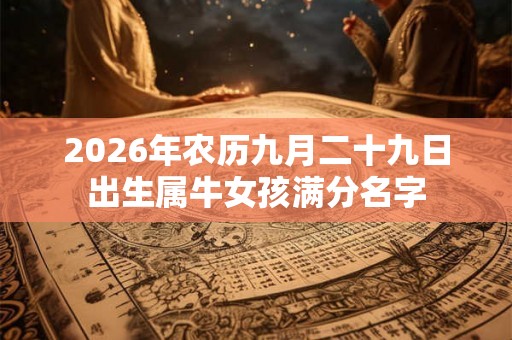 2026年农历九月二十九日出生属牛女孩满分名字
