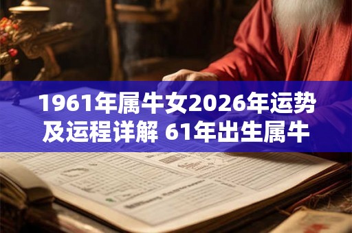 1961年属牛女2026年运势及运程详解 61年出生属牛人2026全年每月运势女性