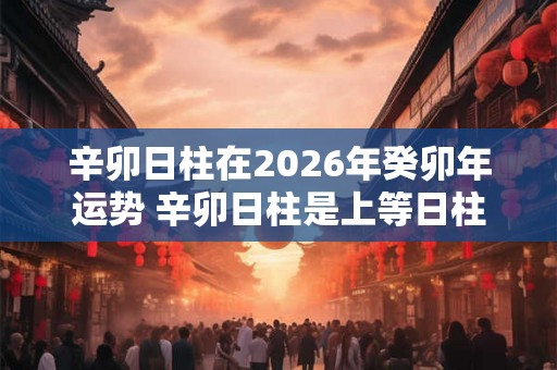 辛卯日柱在2026年癸卯年运势 辛卯日柱是上等日柱吗 辛卯日柱在2026年癸卯年运势 辛卯日柱是上等日柱吗