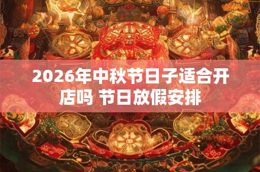 2026年中秋节日子适合开店吗 节日放假安排