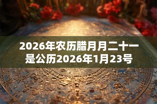 2026年农历腊月月二十一是公历2026年1月23号