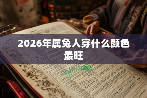 2026年属兔人穿什么颜色最旺