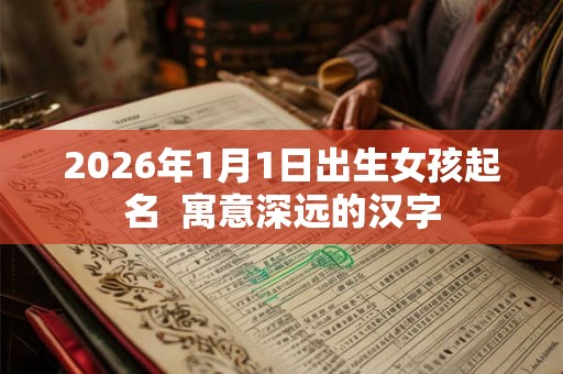 2026年1月1日出生女孩起名  寓意深远的汉字