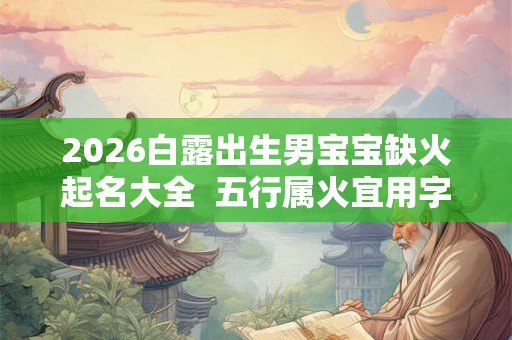 2026白露出生男宝宝缺火起名大全  五行属火宜用字分享