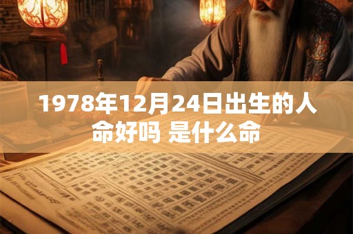 1978年12月24日出生的人命好吗 是什么命 1978年12月24日出生的人命好吗 是什么命