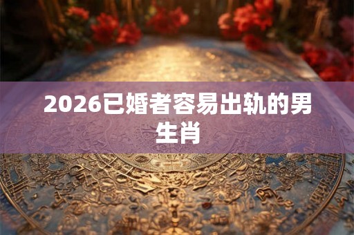 2026已婚者容易出轨的男生肖 2026已婚者容易出轨的男生肖