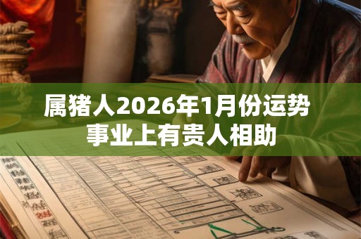 属猪人2026年1月份运势 事业上有贵人相助