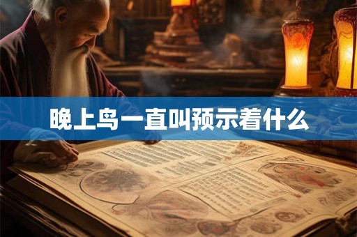 晚上鸟一直叫预示着什么