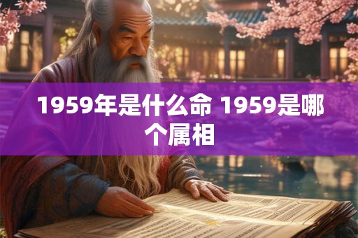 1959年是什么命 1959是哪个属相 1959年是什么命 1959是哪个属相