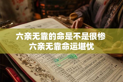 六亲无靠的命是不是很惨 六亲无靠命运堪忧