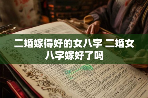 二婚嫁得好的女八字 二婚女八字嫁好了吗