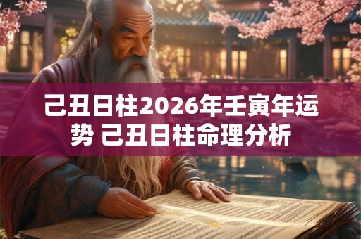 己丑日柱2026年壬寅年运势 己丑日柱命理分析