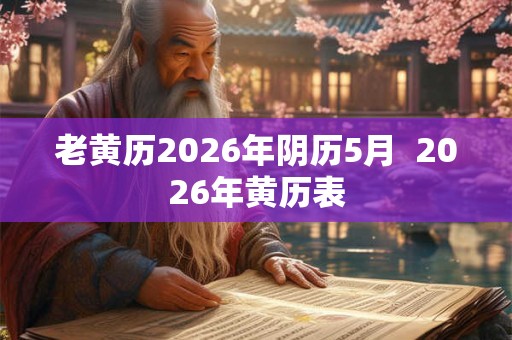 老黄历2026年阴历5月  2026年黄历表
